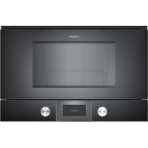 Gaggenau BMP224-100 200 系列 60厘米 21公升 嵌入式微波爐 (右門鉸) (碳黑色)